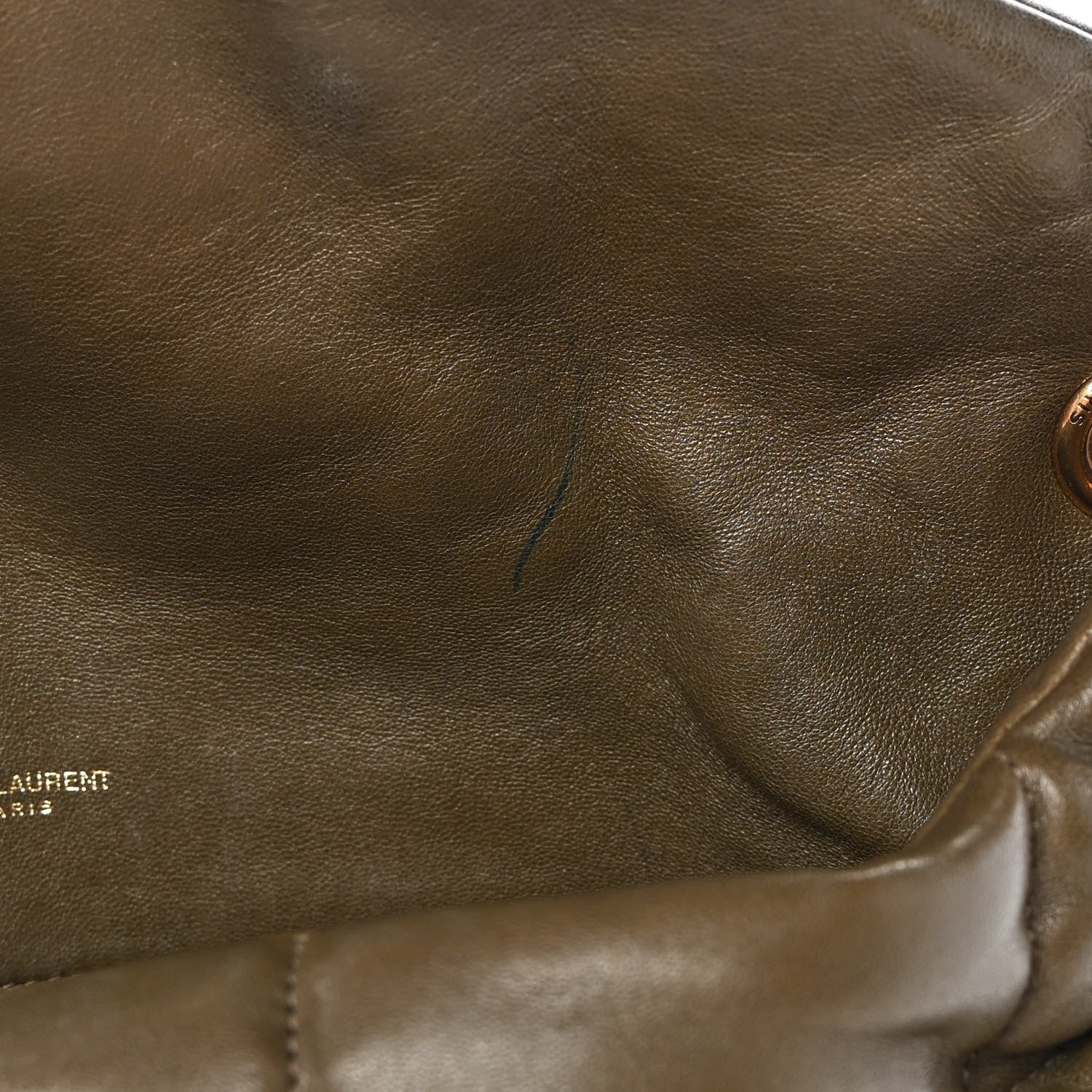 Saint Laurent Lambskin Quilted Medium Loulou Puffer Monogram Chain Satchel Seaweed 5 of 17