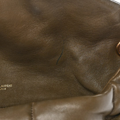 Saint Laurent Lambskin Quilted Medium Loulou Puffer Monogram Chain Satchel Seaweed 5 of 17