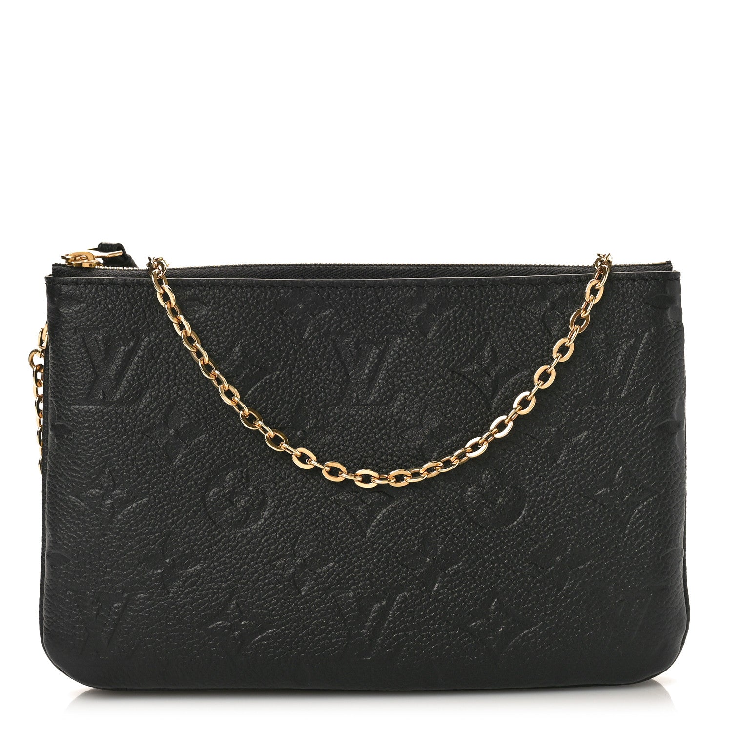 Louis Vuitton Empreinte Double Zip Pochette Black 1 of 10