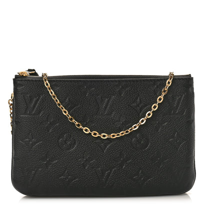 Louis Vuitton Empreinte Double Zip Pochette Black 1 of 10