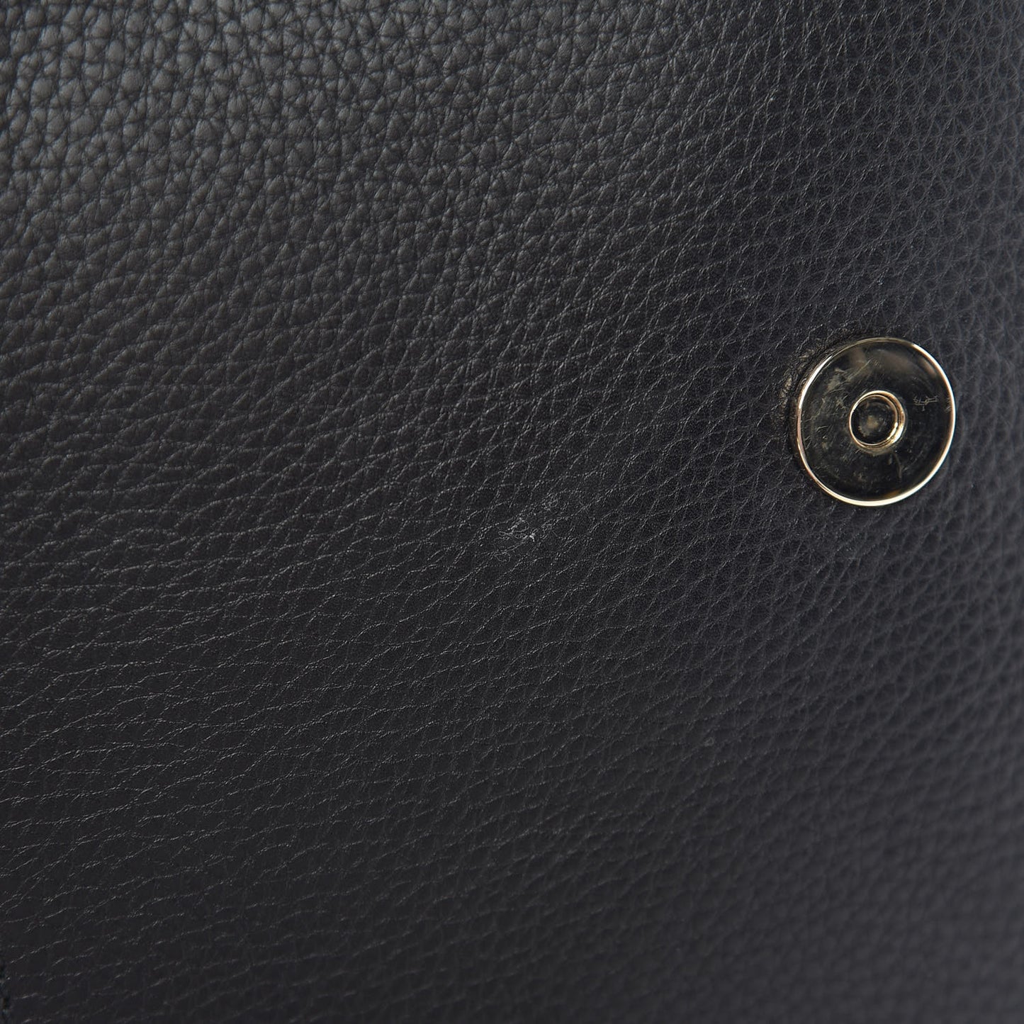 Pebbled Calfskin Medium Soho Clutch Black