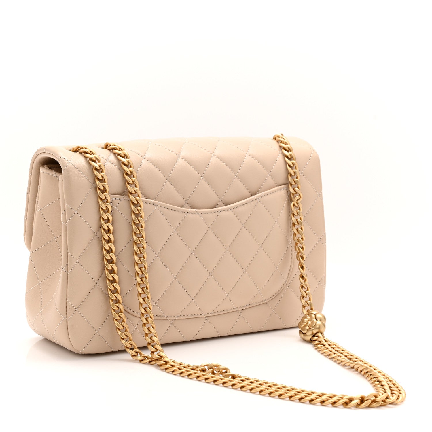 Chanel Lambskin Quilted Small Sweet Camellia Flap Beige 3 of 11