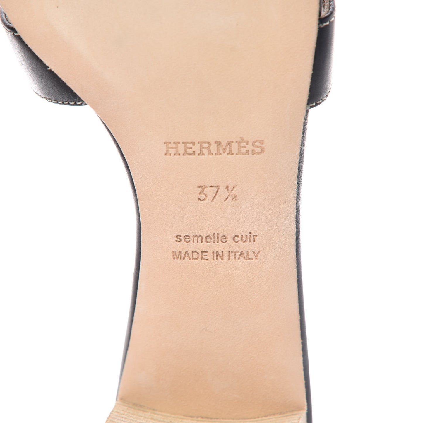 Calfskin Oasis Sandals 37.5 Black