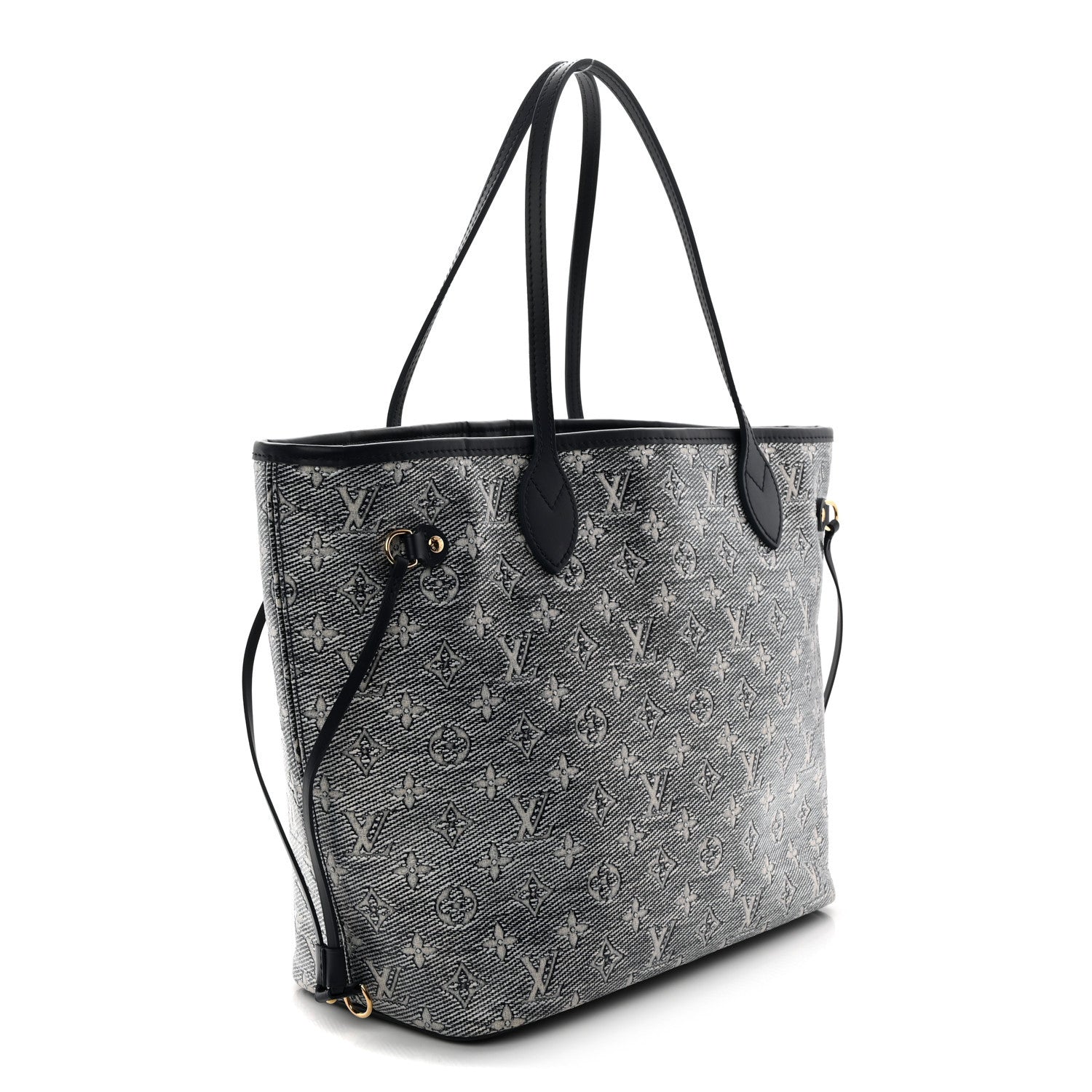 Louis Vuitton Monoglam Neverfull MM Blue 4 of 10