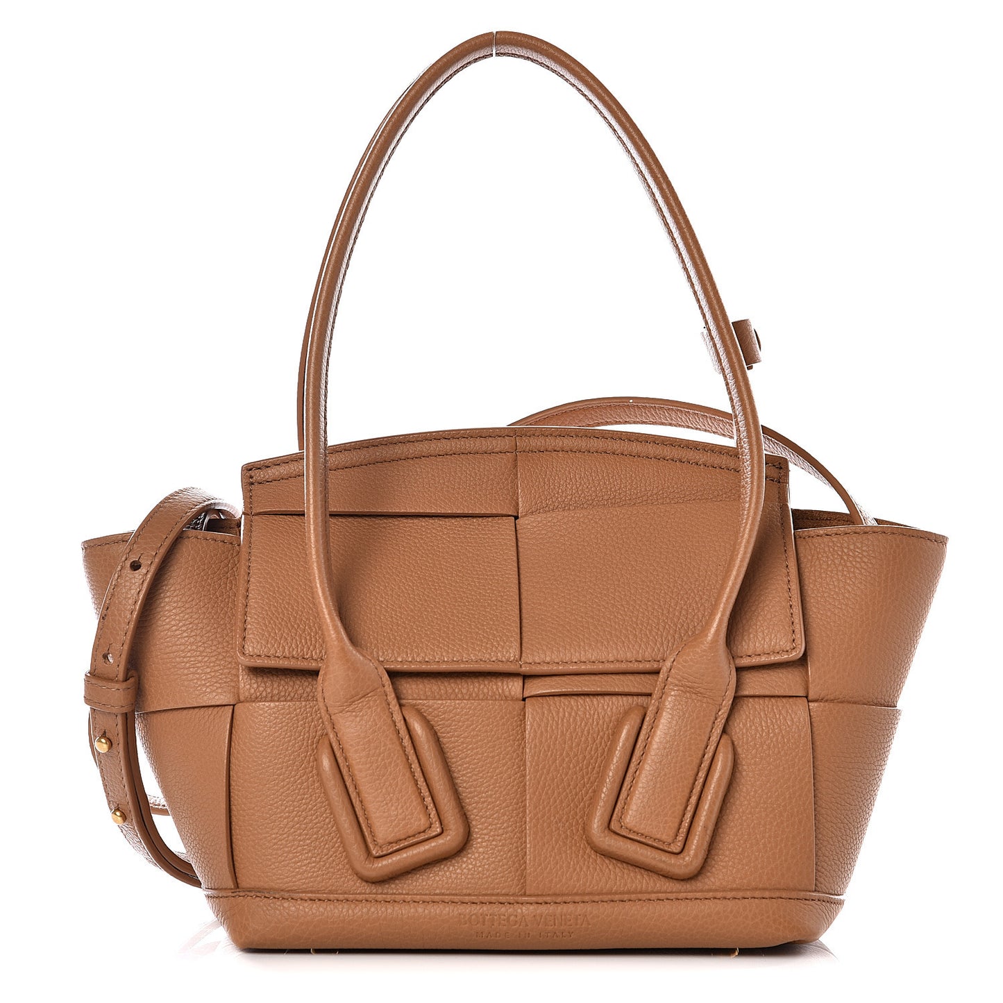 Grained Calfskin Maxi Intrecciato Arco 29 Tan