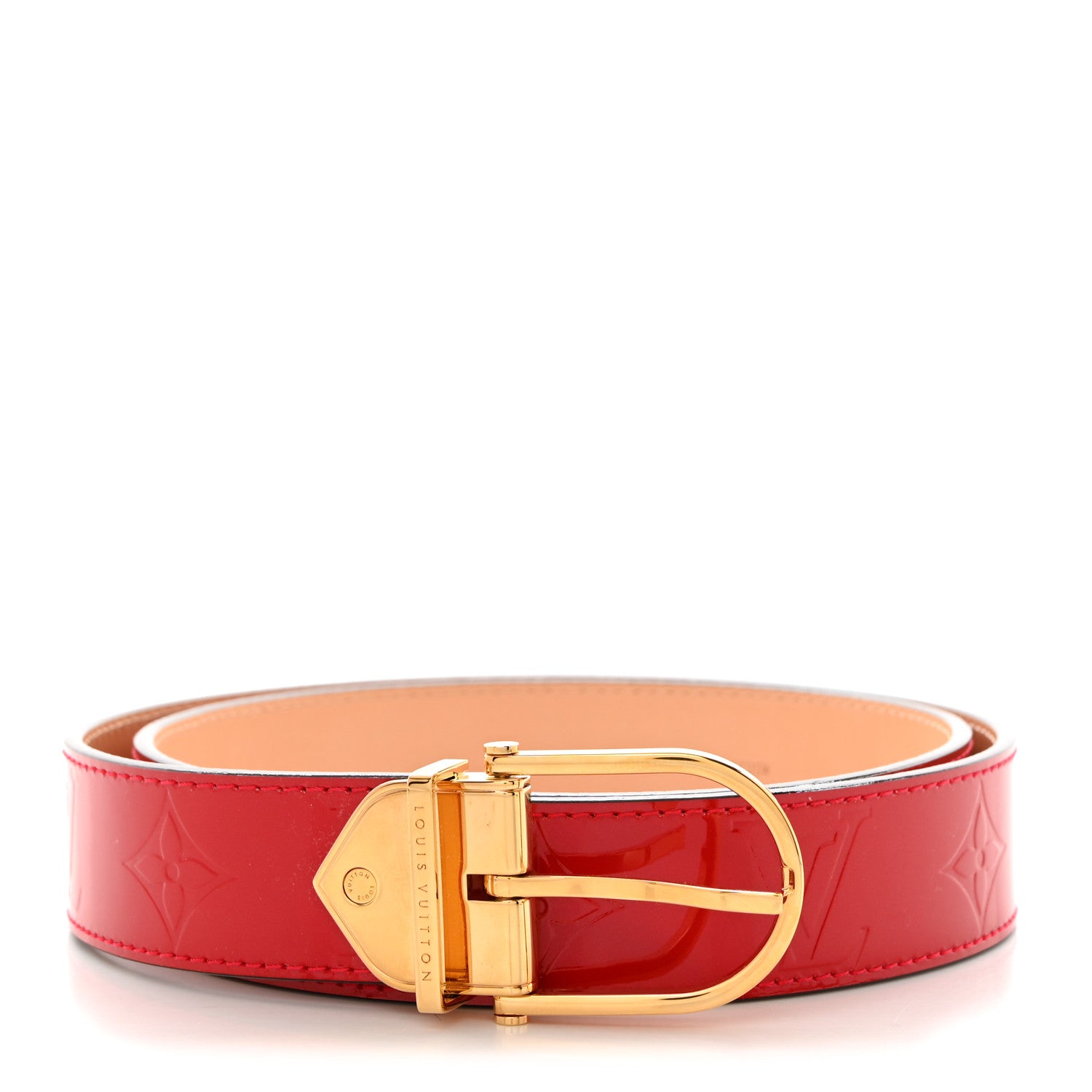 Louis Vuitton Vernis Ceinture 30mm Belt 80 32 Rouge 1 of 7