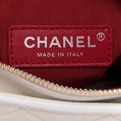Chanel Aged Calfskin Quilted Small Gabrielle Hobo White 6 of 9