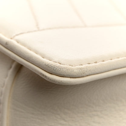 Chanel Lambskin Reversed Chevron Quilted Flap White 16 of 17
