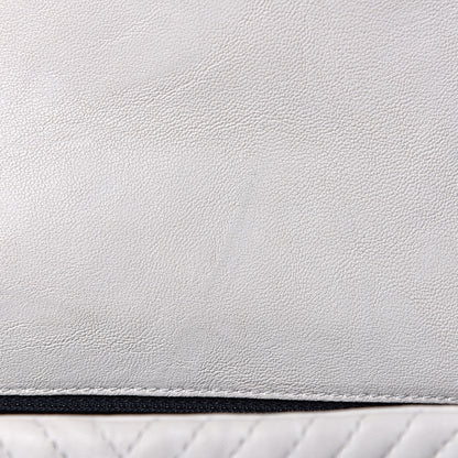 Chanel Calfskin Surpique Chevron Small Flap White 9 of 34