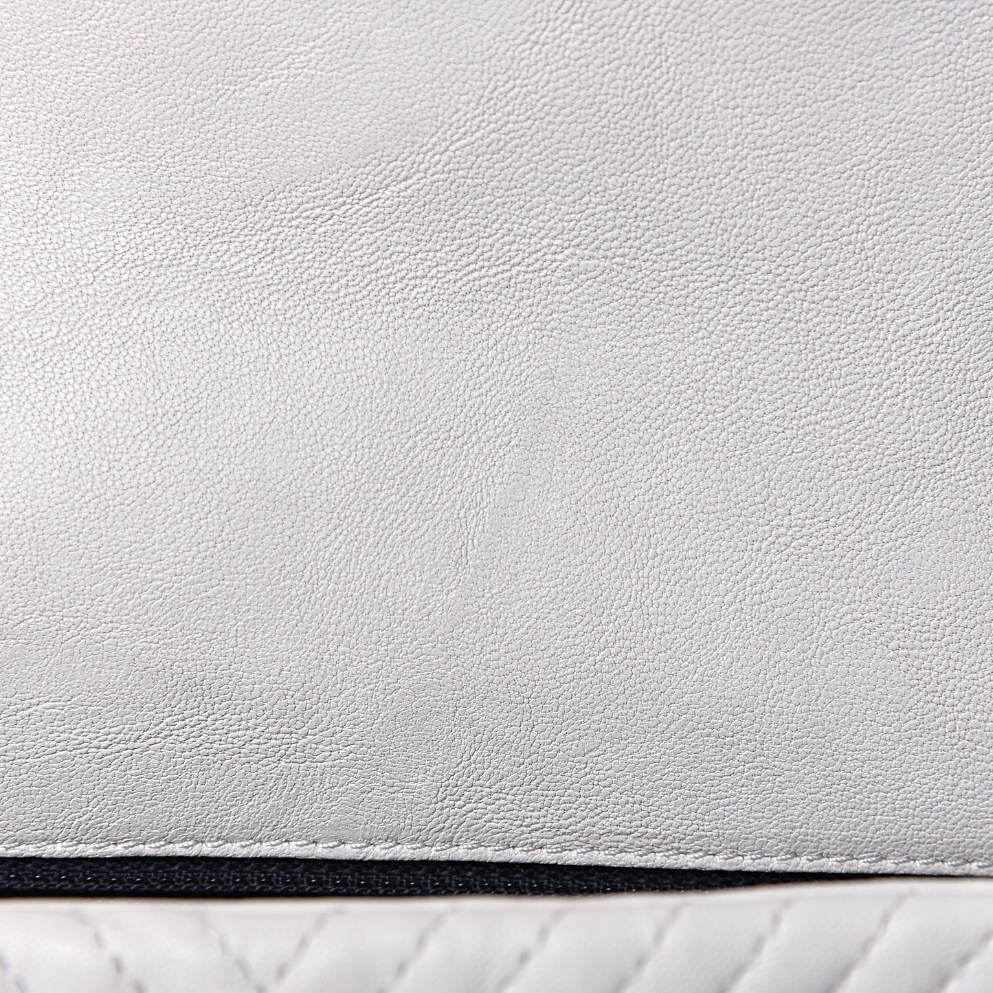 Calfskin Surpique Chevron Small Flap White
