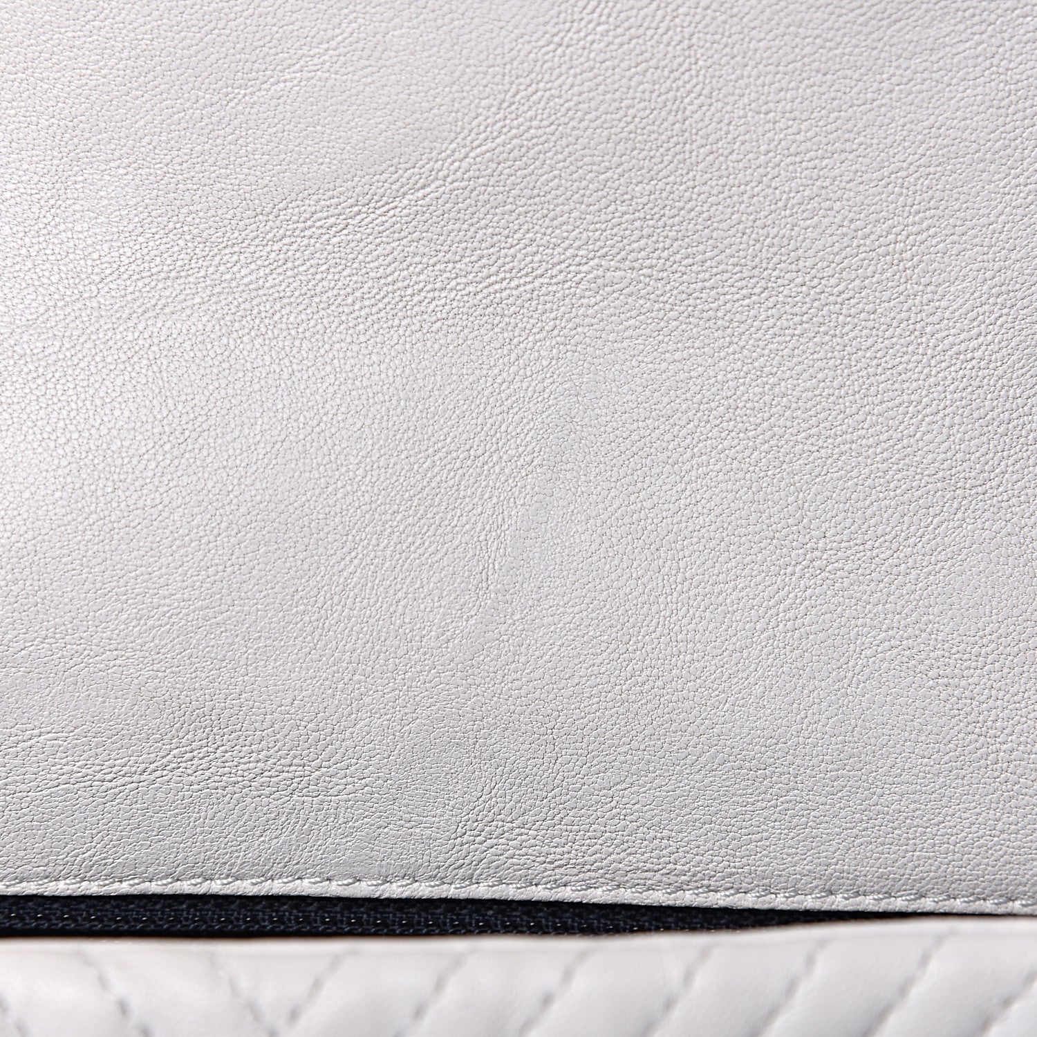 Chanel Calfskin Surpique Chevron Small Flap White 9 of 34