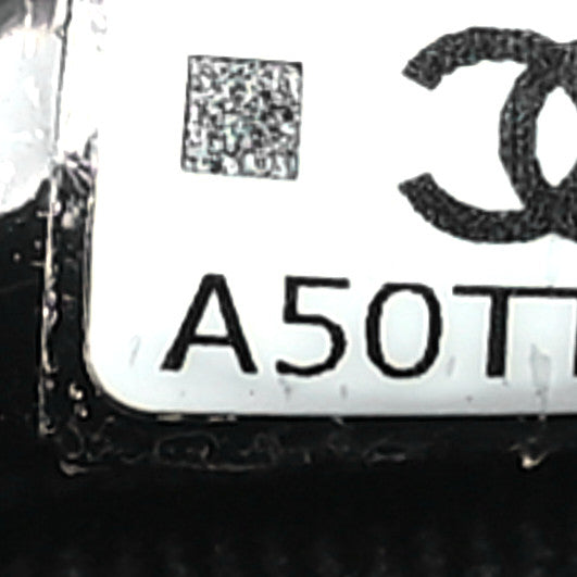 Lambskin Resin Quilted Chain Camera Bag Black White