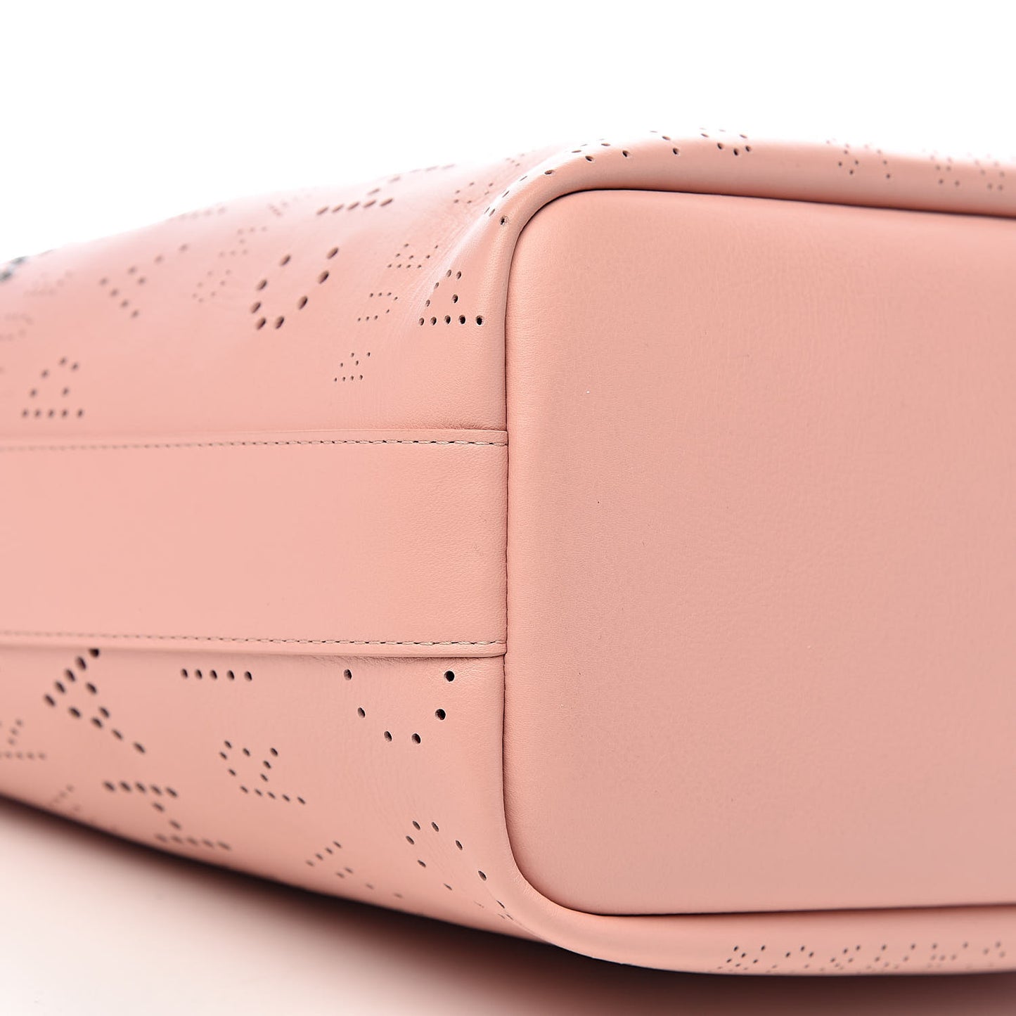 Calfskin Tweed Small Logo Eyelets Shopping Tote Pink