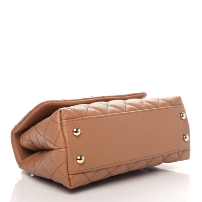 Chanel Caviar Quilted Mini Coco Handle Flap Brown 4 of 10