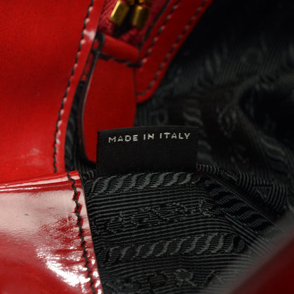 Prada Spazzolato Large Tote Scarlatto Fume 9 of 10