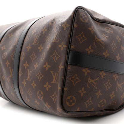 Louis Vuitton Monogram Macassar Keepall Bandouliere 45 8 of 9