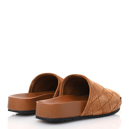 Bottega Veneta Suede Intrecciato Reggie Mules 38 Caramel 4 of 17
