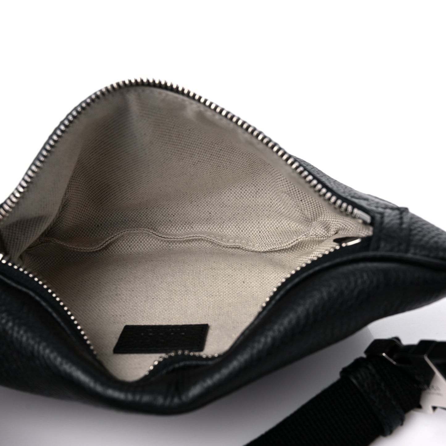 Piuma Calfskin Jumbo GG Embossed Small Belt Bag Black