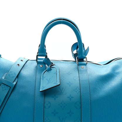 Louis Vuitton Taigarama Keepall Bandouliere 50 Blue Lagoon 6 of 13