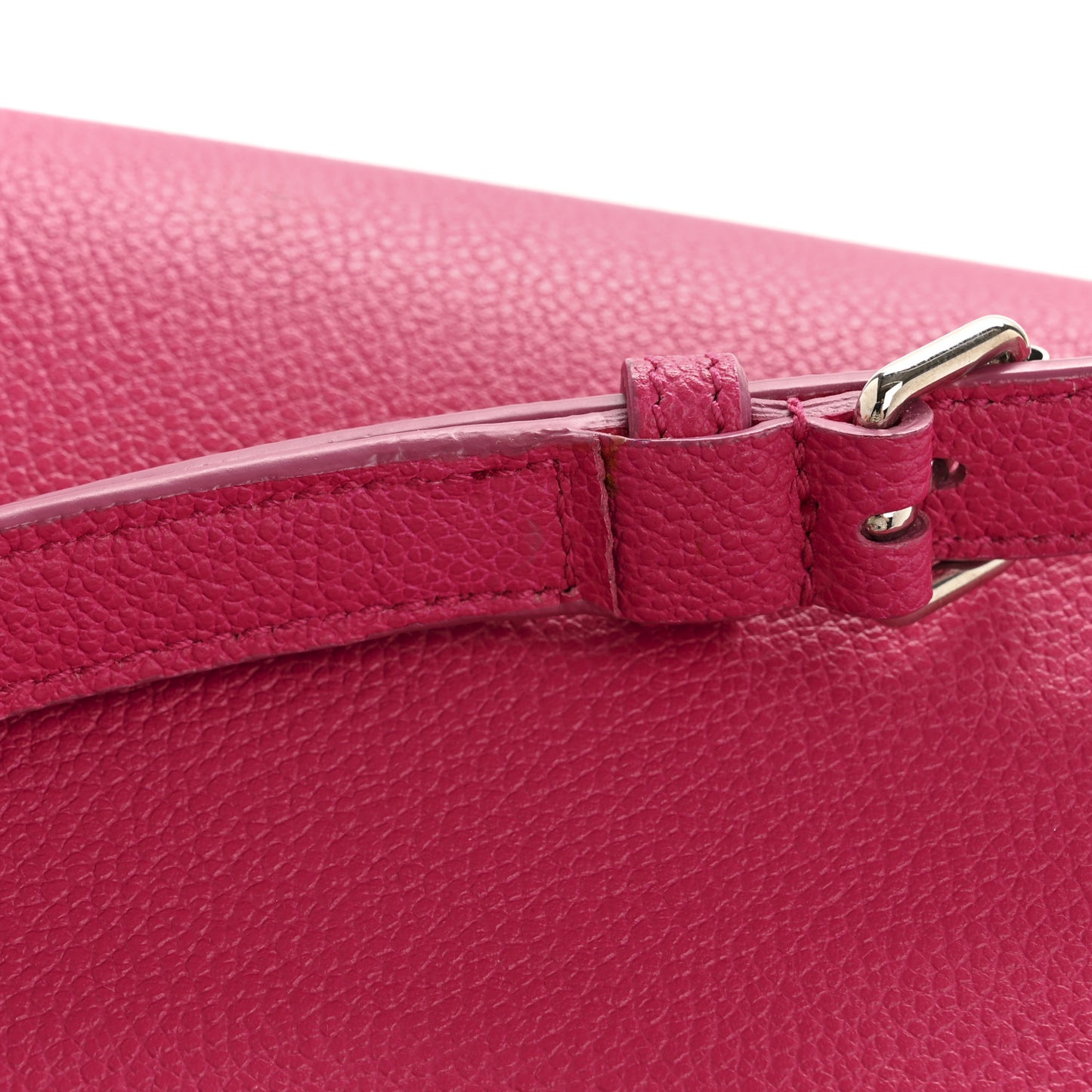 Grained Calfskin Baby Sac De Jour Lipstick Fuchsia