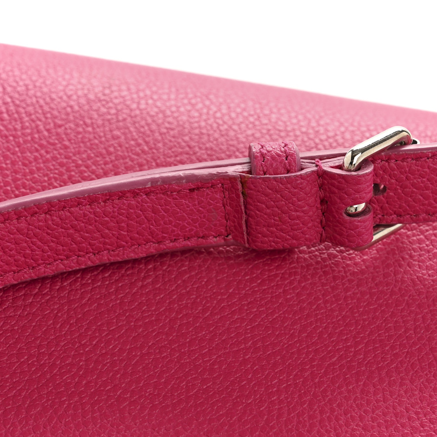 Saint Laurent Grained Calfskin Baby Sac De Jour Lipstick Fuchsia 12 of 14
