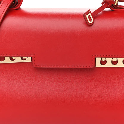 Delvaux Calfskin Mini Tempete Satchel Red 8 of 10