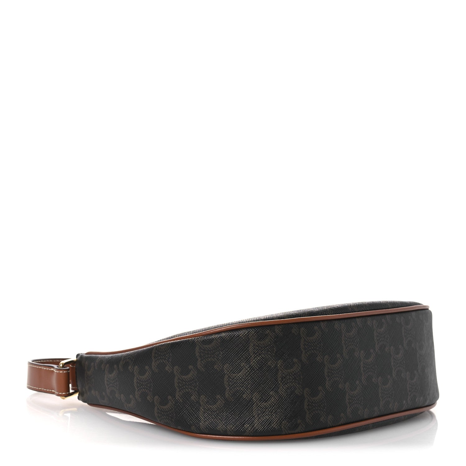 Celine Triomphe Canvas Calfskin Ava Shoulder Bag Tan 4 of 11