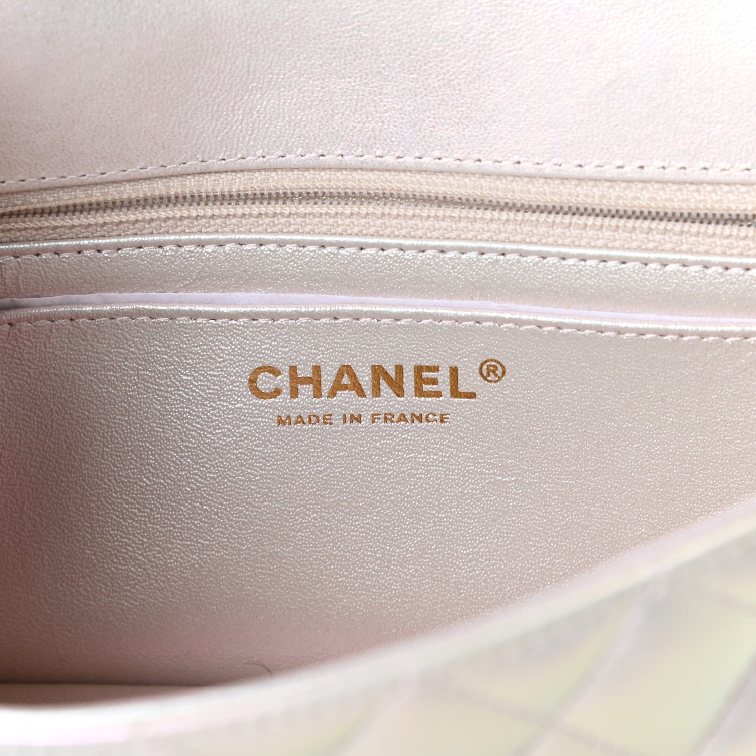 Chanel Iridescent Lambskin Quilted Mini Rectangular Flap Ivory 6 of 9