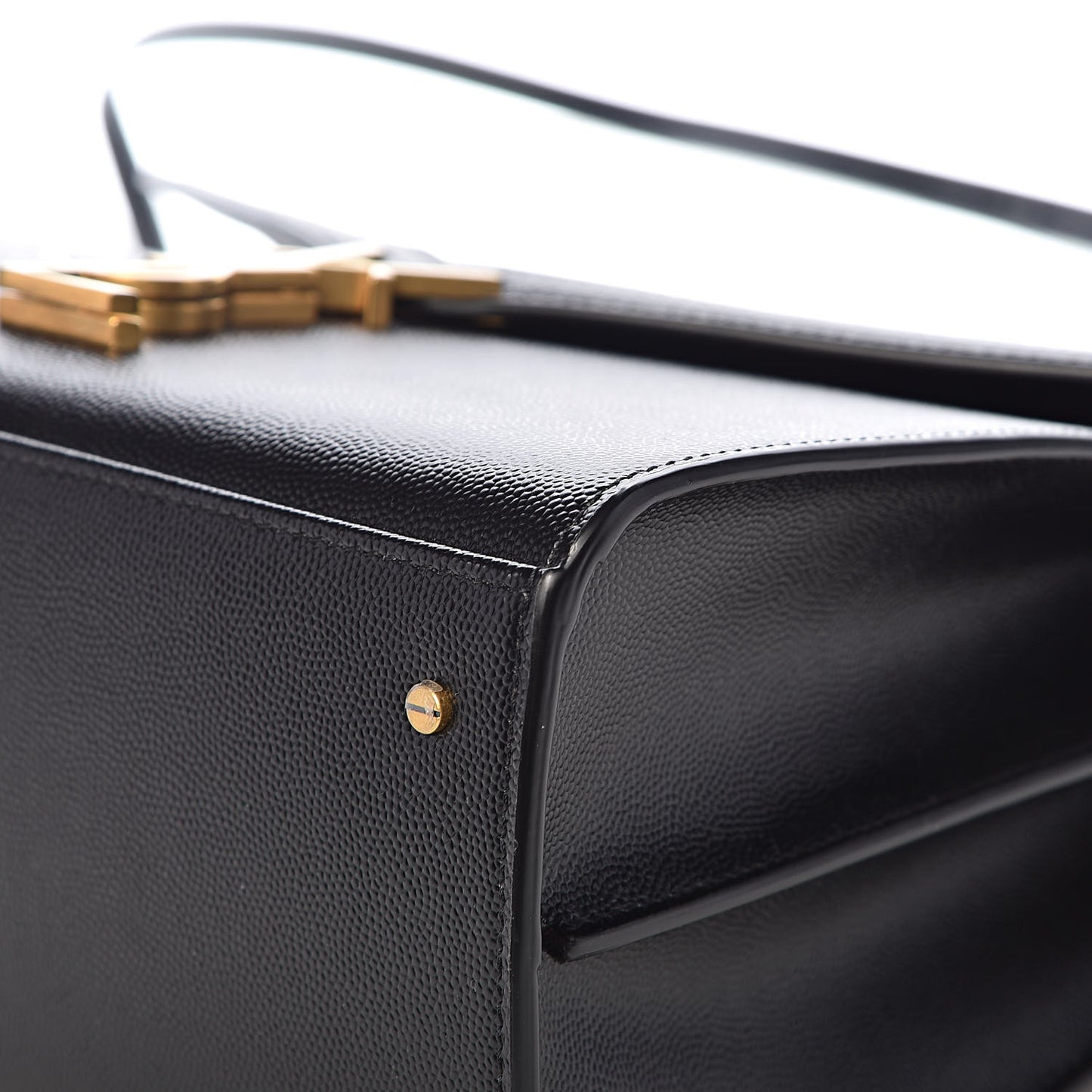 Grain de Poudre Medium Classic Monogram Cassandra Top Handle Black Rouge Legion