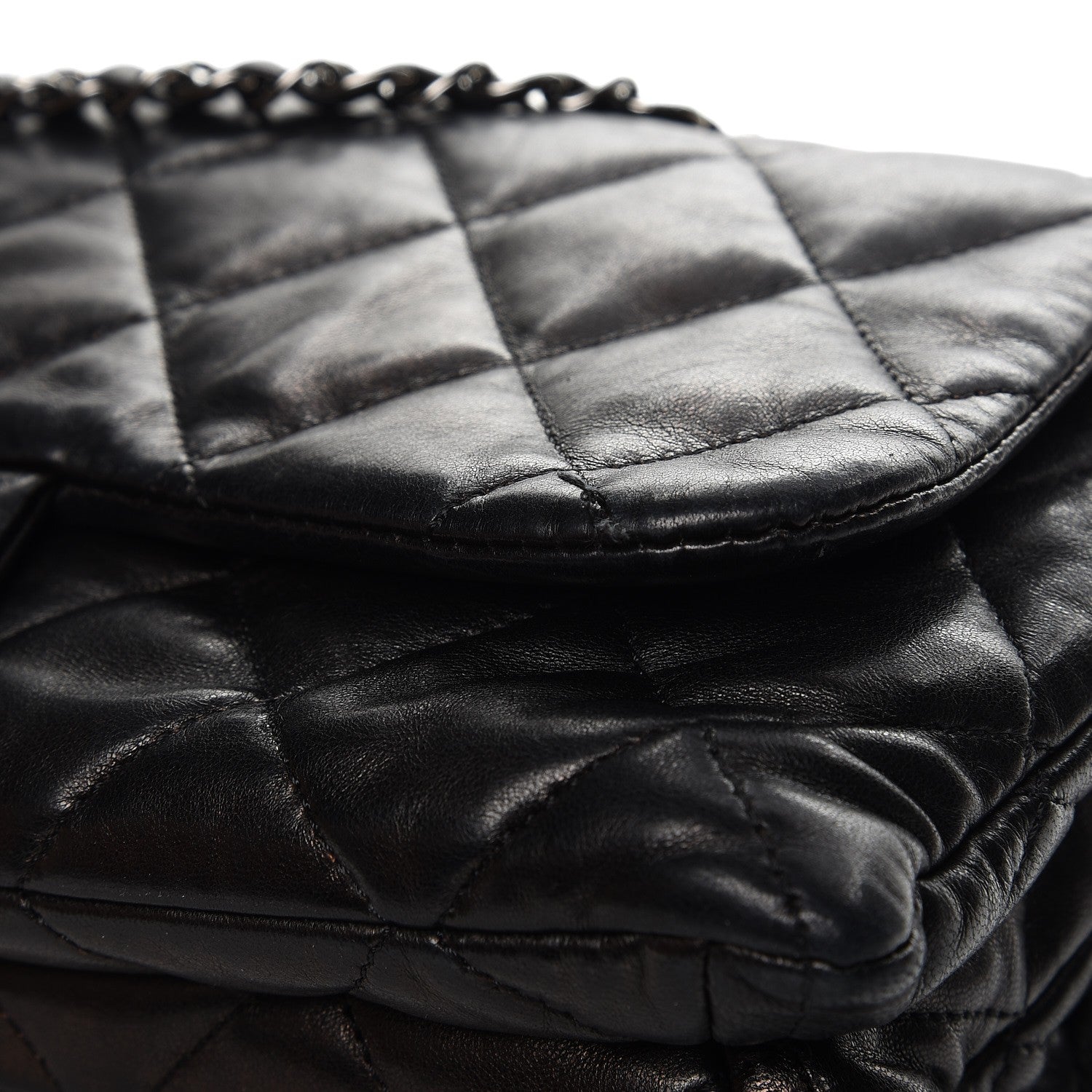 Chanel Lambskin Quilted 3 Accordion Flap Bag Black 12 of 12