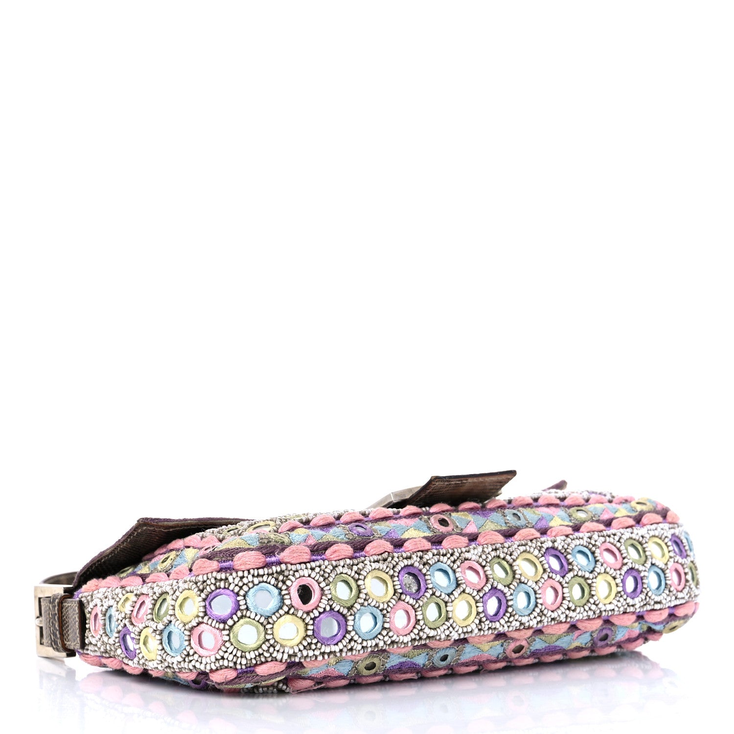 Fendi Elaphe Mirror Specchietti Embroidered Baguette Multicolor 4 of 8