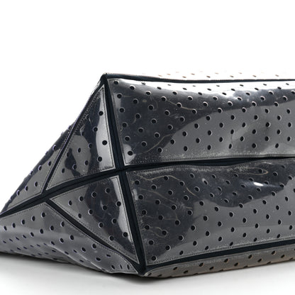 Chanel Canvas Vinyl Perforated CC Tote White Black Dark Navy 9 of 11