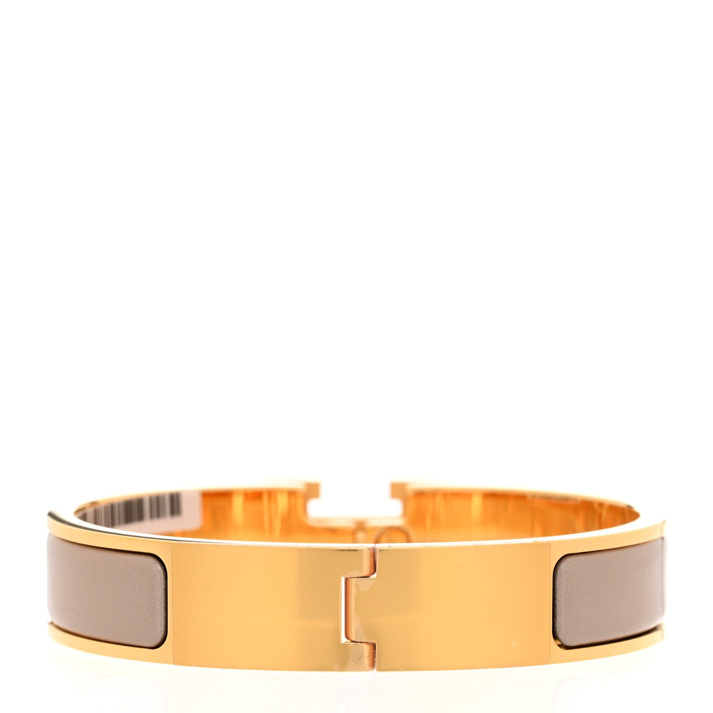 Enamel Narrow Clic Clac H Bracelet PM Marron Glace