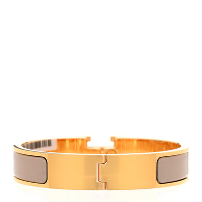 Hermes Enamel Narrow Clic Clac H Bracelet PM Marron Glace 3 of 5