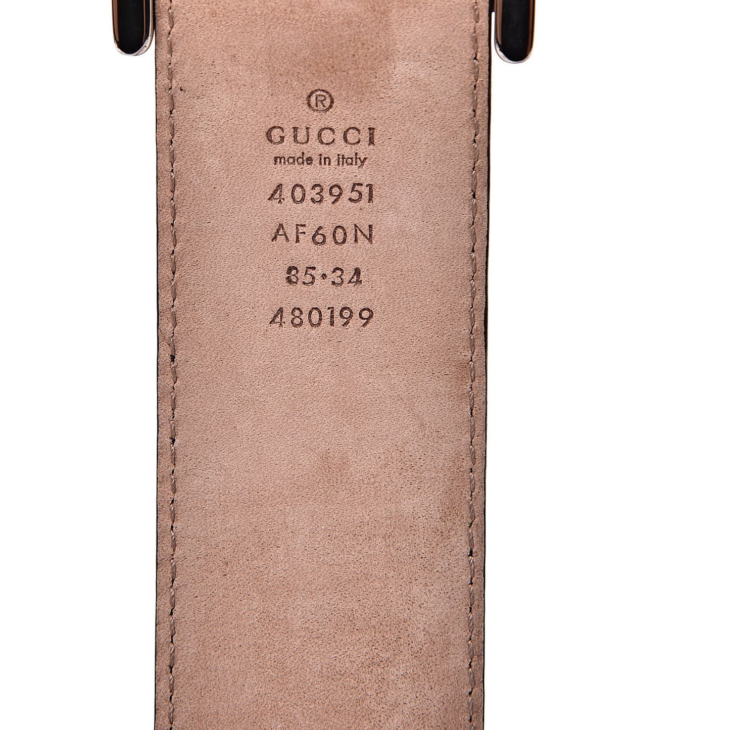 Rubber Guccissima Belt 85 34 Navy