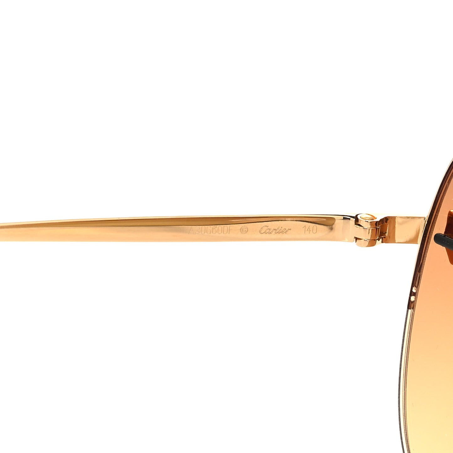 Santos de Cartier Aviator Sunglasses CT0065S Gold