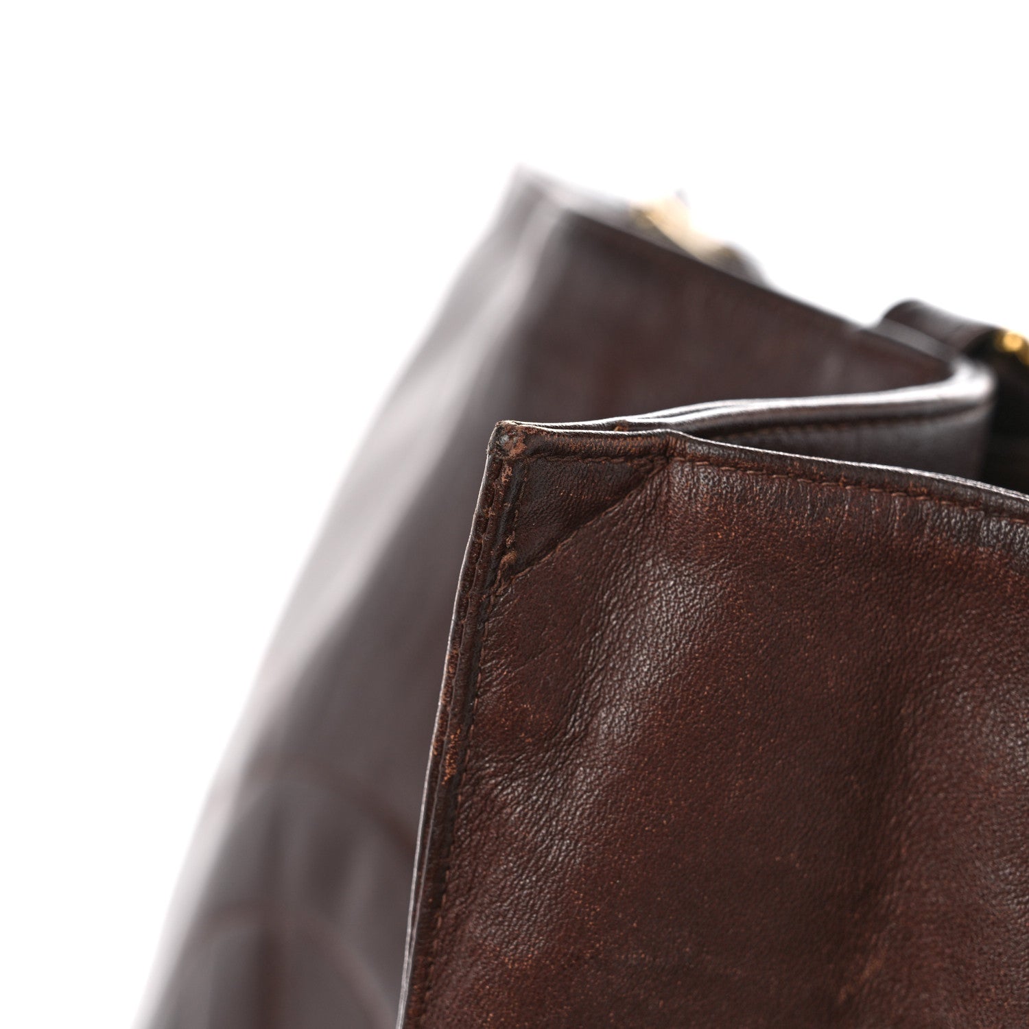 Chanel Lambskin CC Tote Brown 15 of 17