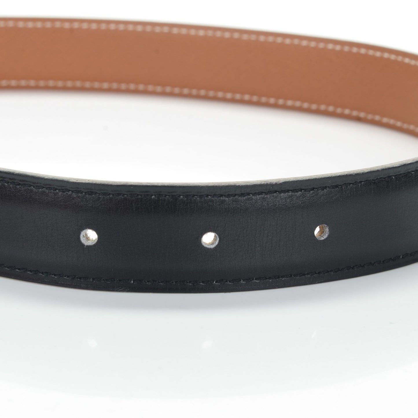 Box Courchevel 24mm Constance H Belt 65 Black Gold