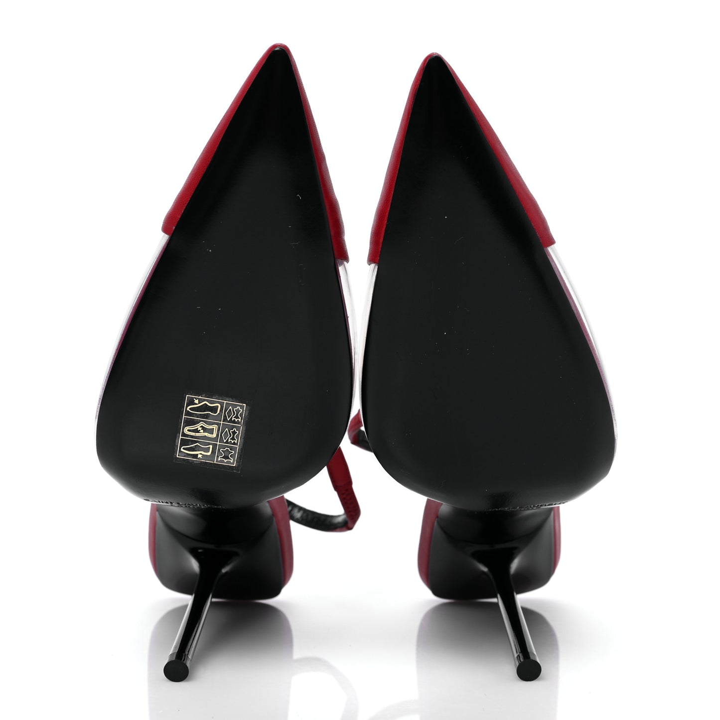 Calfskin PVC Chica 115 Slingback Pumps 37.5 Red