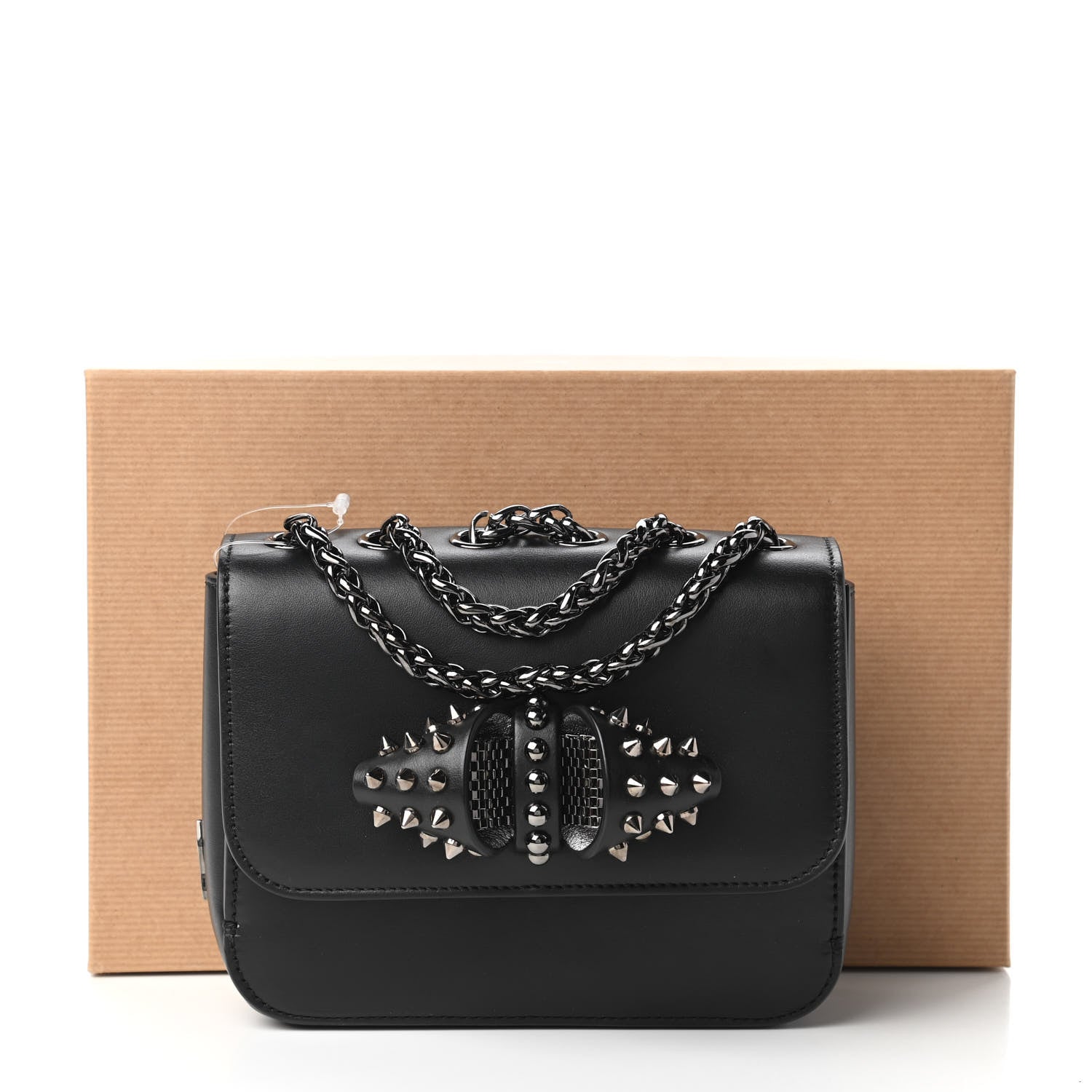 Christian Louboutin Calfskin Baby Sweety Charity NV Shoulder Bag Black 10 of 10