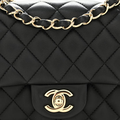 Chanel Lambskin Quilted Mini Square Flap Black 8 of 10