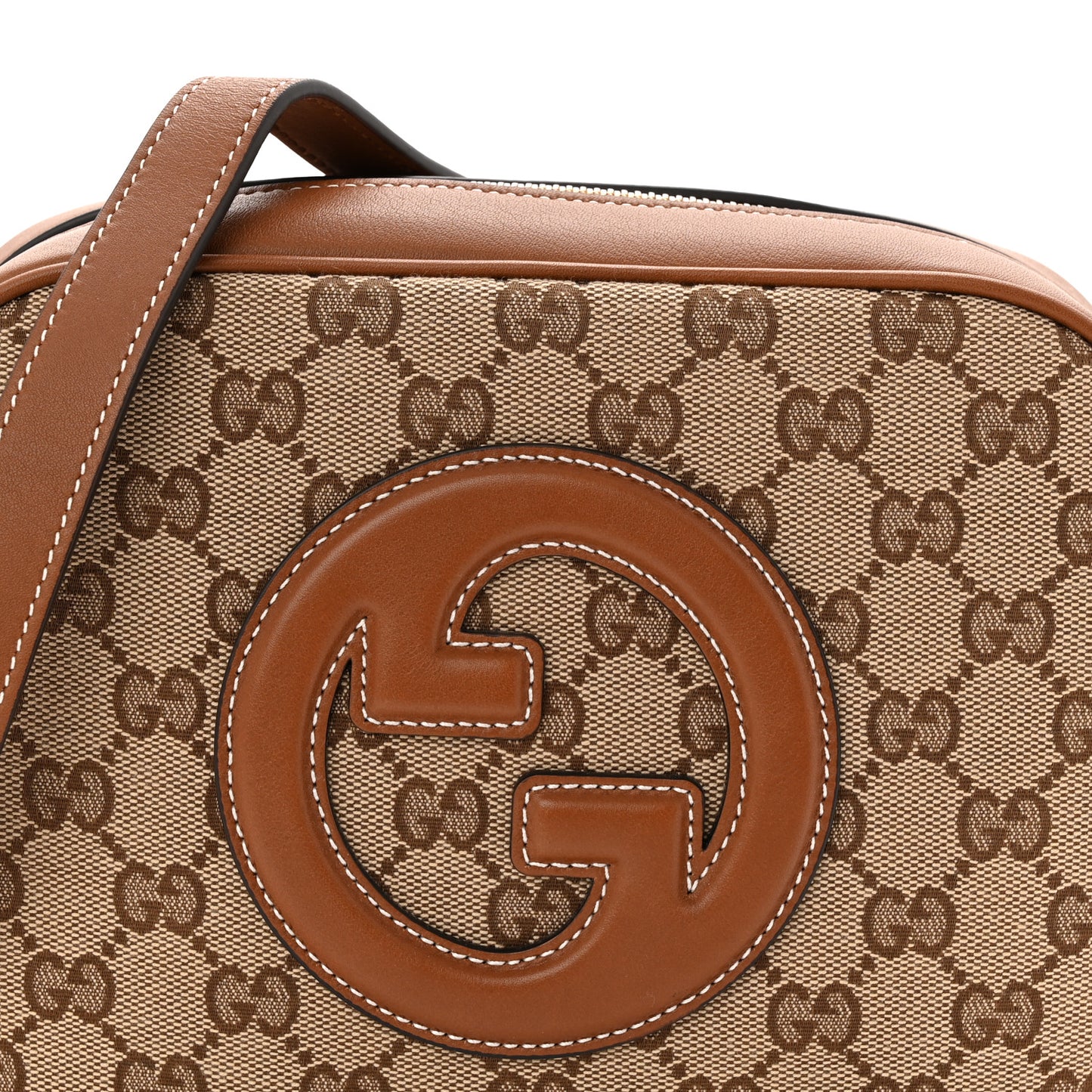 GG Supreme Calfskin Mini Blondie Bag Beige Ebony Sundial