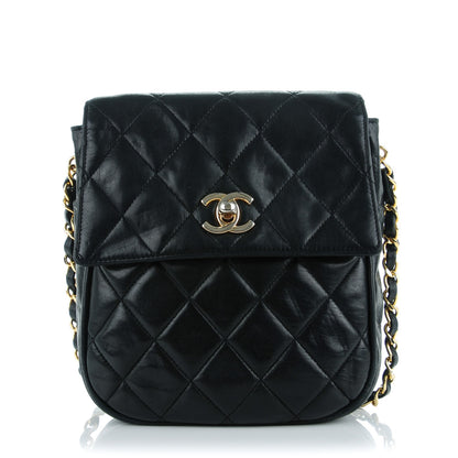 Chanel Lambskin Quilted Flap Shoulder Bag Black 1 of 9