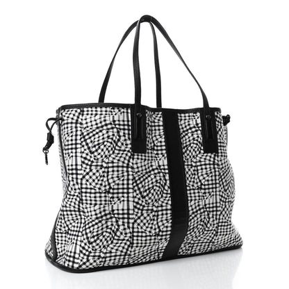 MCM Visetos Large Liz Reversible Shopper Tote Black 4 of 8