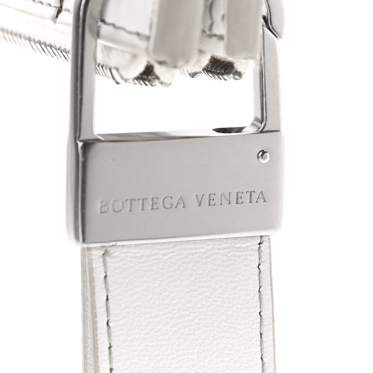 Nappa Maxi Intreccio Small Pouch White
