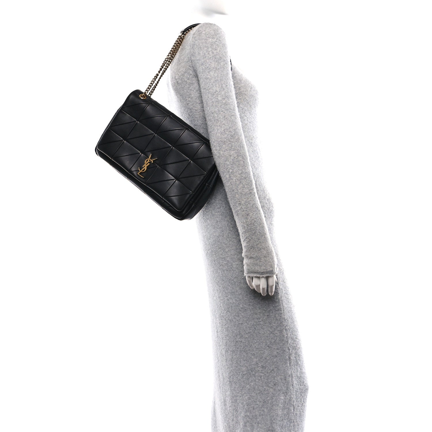 Saint Laurent Lambskin Patchwork Monogram Large Jamie Black 2 of 10
