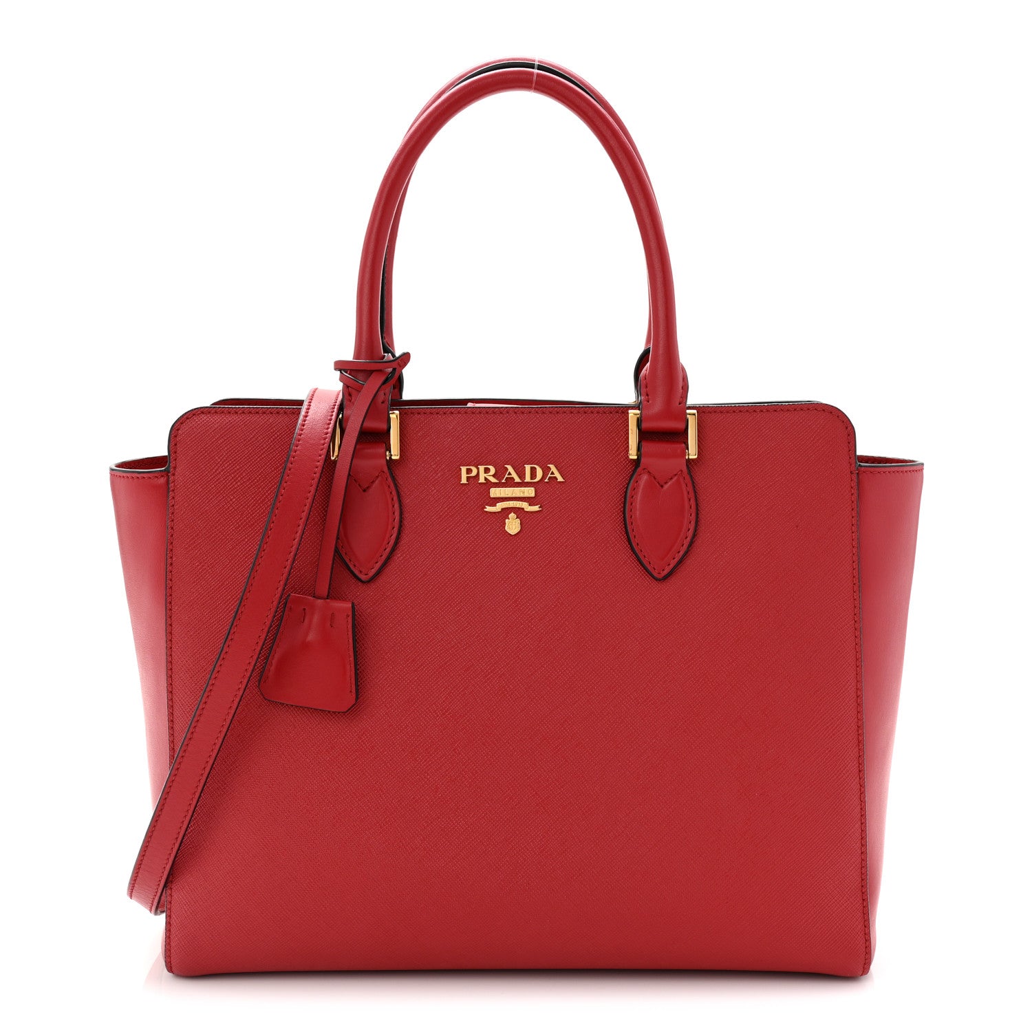 Prada Saffiano Soft Calfskin Tote Fuoco 1 of 11