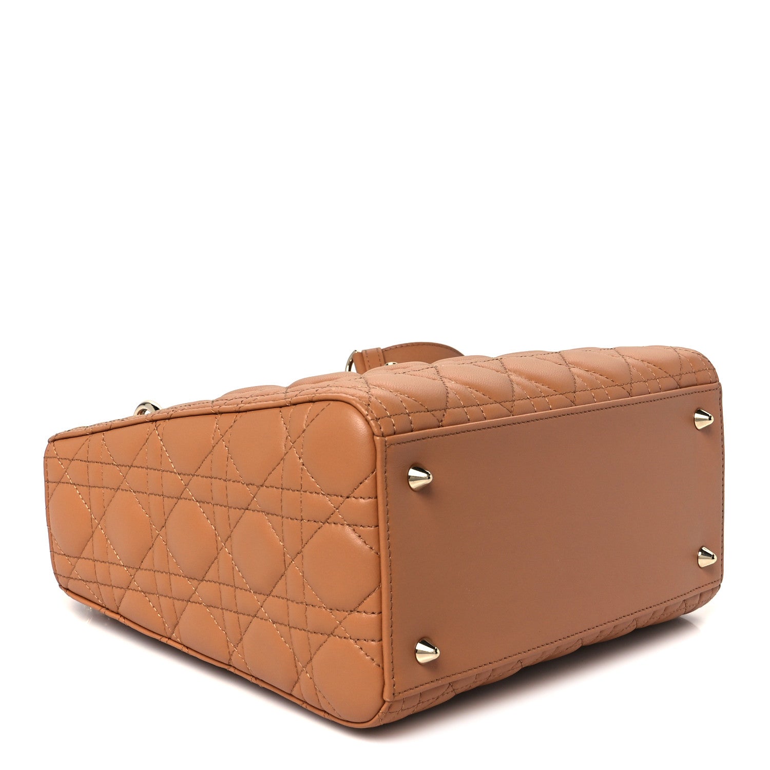 Christian Dior Lambskin Cannage Medium Lady Dior Amber 4 of 10
