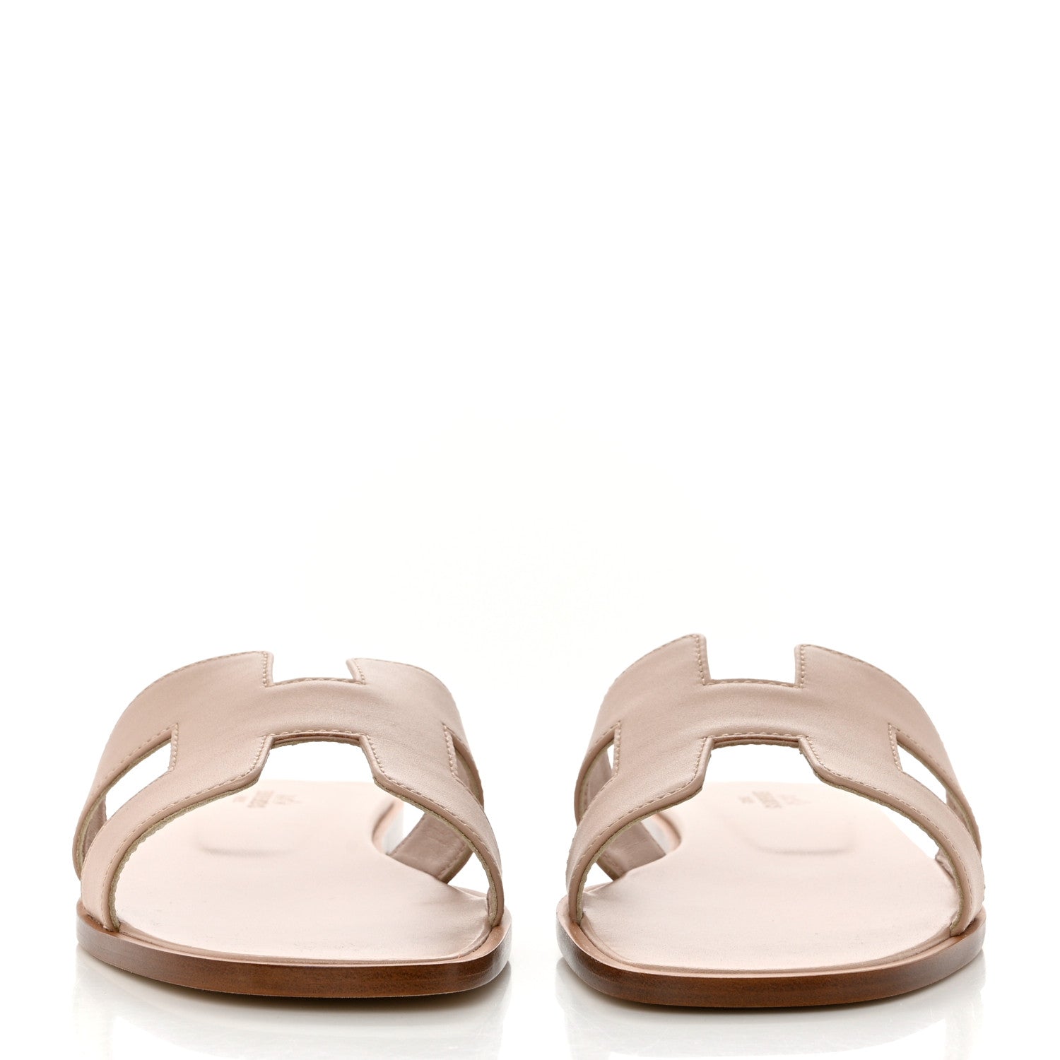 Hermes Box Calfskin Oran Sandals 39 Beige Nude 2 of 9