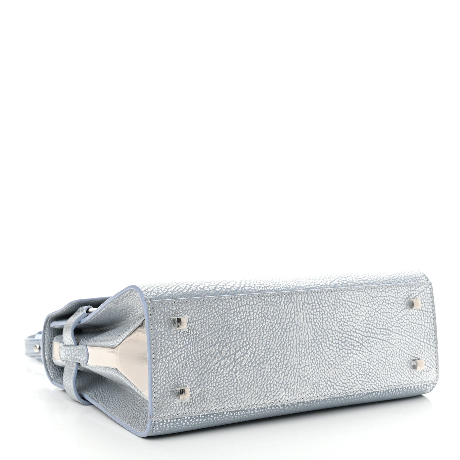 Delvaux Metallic Crispy Calfskin Metal Glam MM Tempete Satchel Flashlight 4 of 11